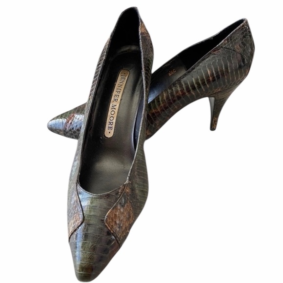 Jennifer Moore Shoes - Jennifer Moore Snake Skin Heels Size 9 Medium